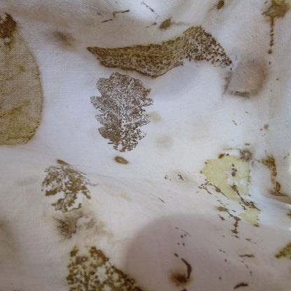 Cabas Lin Ancien Upcyclé Eco-Print Végétal – Pièce Unique Provence