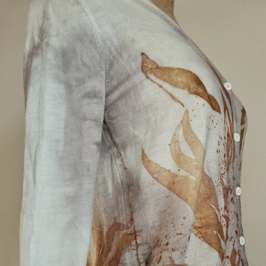 Cardigan en pure laine "Élan cuivré"